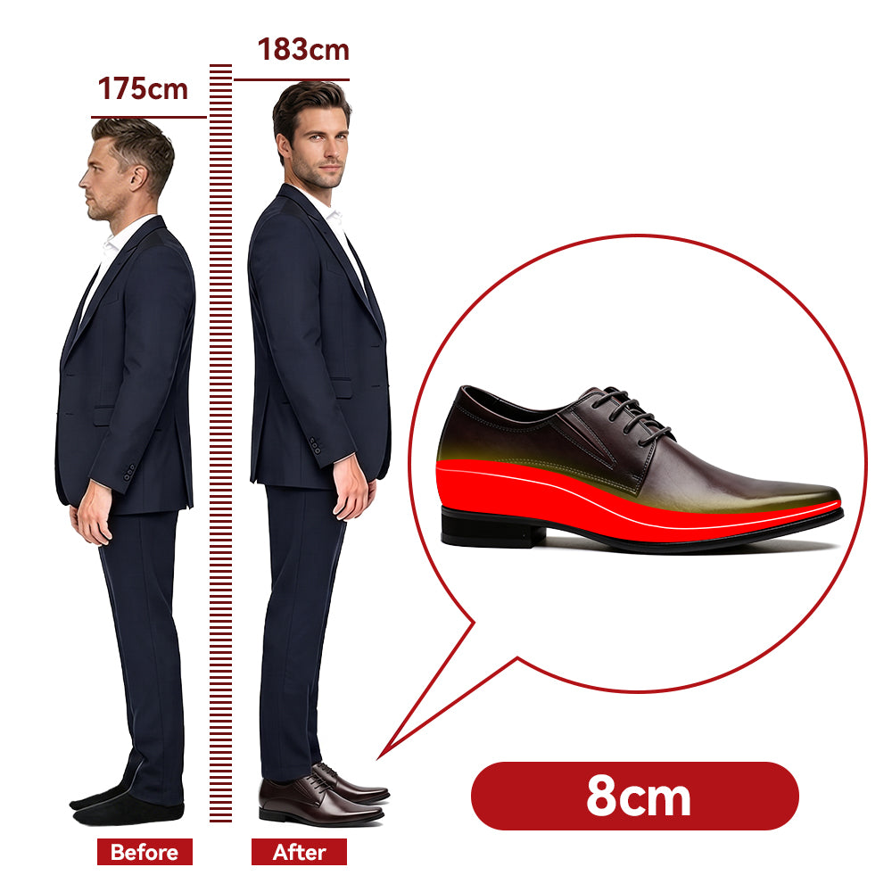 Spitze Herrenschuhe die größer machen Colombo +8cm